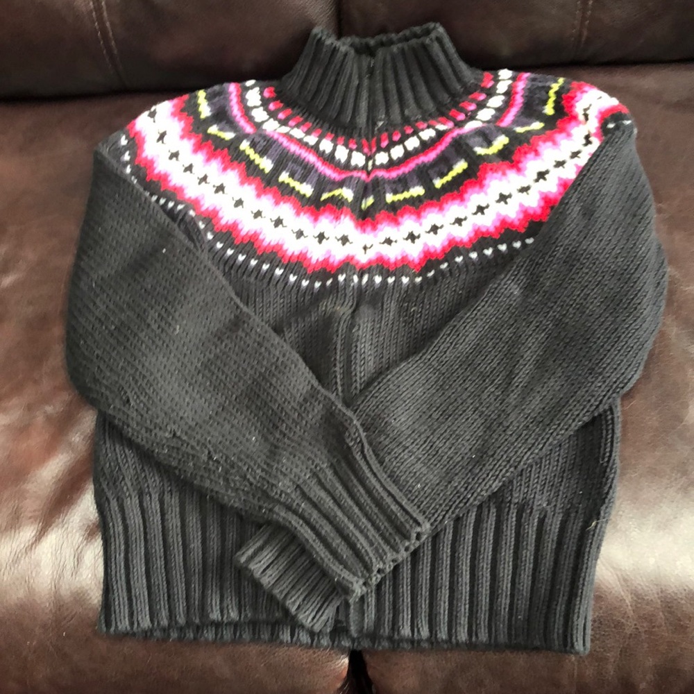 Black zippered sweater